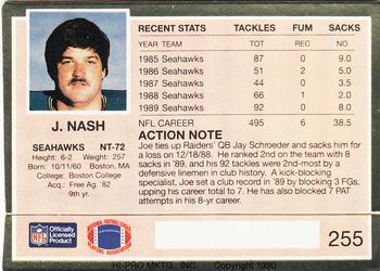 1990 Action Packed #255 Joe Nash Back