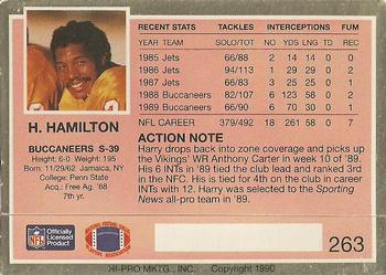1990 Action Packed #263 Harry Hamilton Back