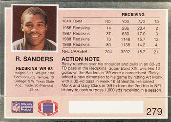 1990 Action Packed #279 Ricky Sanders Back