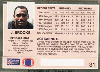 1990 Action Packed #31 James Brooks Back