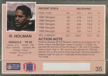 1990 Action Packed #35 Rodney Holman Back