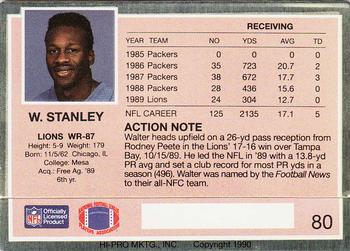 1990 Action Packed #80 Walter Stanley Back