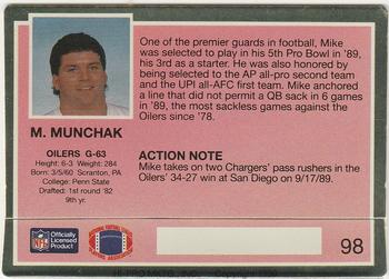 1990 Action Packed #98 Mike Munchak Back