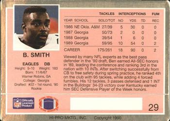 1990 Action Packed Rookie/Update #29 Ben Smith Back