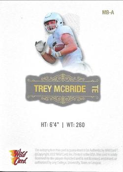2022 Wild Card Matte - Autographs White/Blue Foil #MB-A Trey McBride Back