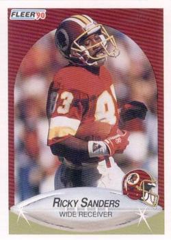 1990 Fleer #167 Ricky Sanders Front