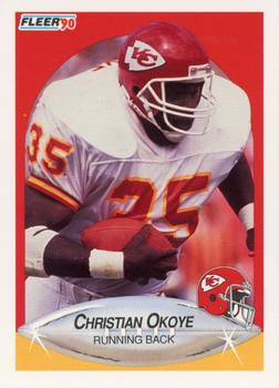 1990 Fleer #206 Christian Okoye Front