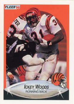 1990 Fleer #223 Ickey Woods Front