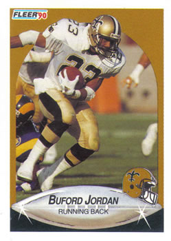 1990 Fleer #191 Buford Jordan Front
