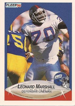 1990 Fleer #72 Leonard Marshall Front