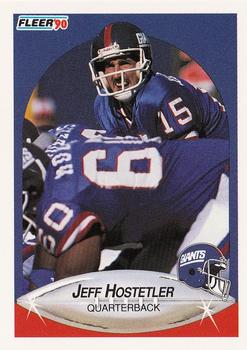 1990 Fleer #67 Jeff Hostetler Front