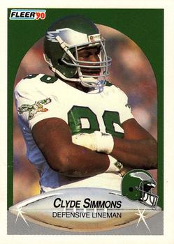 1990 Fleer #90 Clyde Simmons Front