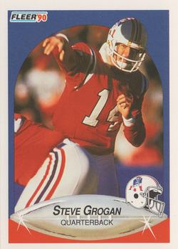 1990 Fleer #319 Steve Grogan Front