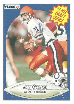 1990 Fleer #347 Jeff George Front