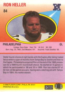 1990 Fleer #84 Ron Heller Back