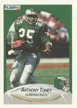 1990 Fleer #92 Anthony Toney Front