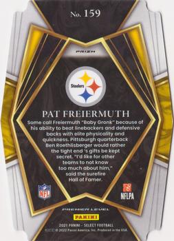2021 Panini Select - Black and Gold Prizm Die Cut #159 Pat Freiermuth Back