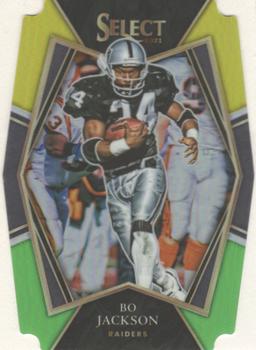 2021 Panini Select - Green and Yellow Prizm Die Cut #139 Bo Jackson Front