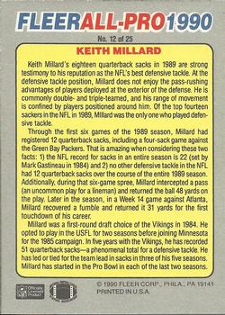 1990 Fleer #12 Keith Millard Back