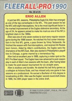 1990 Fleer - All-Pro #20 Eric Allen Back
