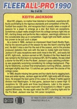 1990 Fleer - All-Pro #3 Keith Jackson Back