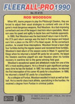 1990 Fleer - All-Pro #25 Rod Woodson Back