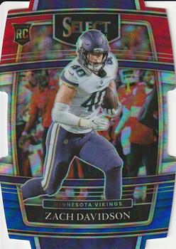 2021 Panini Select - Red and Blue Prizm Die Cut #95 Zach Davidson Front