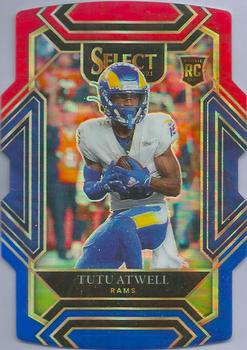 2021 Panini Select - Red and Blue Prizm Die Cut #261 Tutu Atwell Front