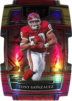 2021 Panini Select - Red and Yellow Prizm Die Cut #38 Tony Gonzalez Front