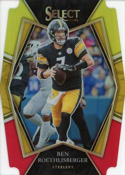 2021 Panini Select - Red and Yellow Prizm Die Cut #129 Ben Roethlisberger Front