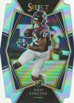 2021 Panini Select - Silver Prizm Die Cut #169 Nico Collins Front