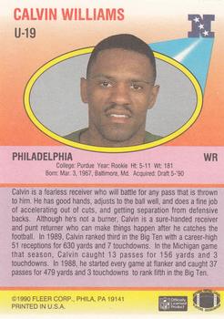 1990 Fleer Update #U-19 Calvin Williams Back