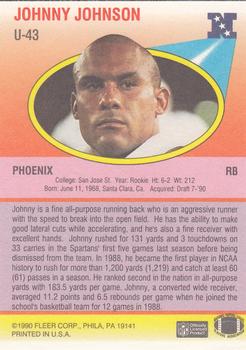 1990 Fleer Update #U-43 Johnny Johnson Back