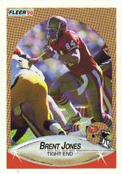 1990 Fleer Update #U-49 Brent Jones Front