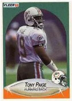 1990 Fleer Update #U-80 Tony Paige Front
