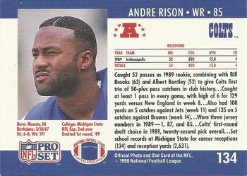 1990 Pro Set #134 Andre Rison Back