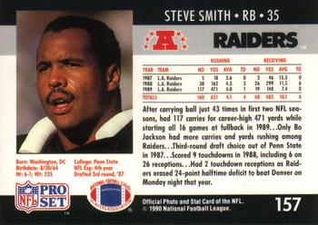 1990 Pro Set #157 Steve Smith Back