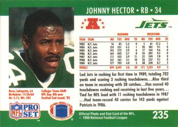 1990 Pro Set #235 Johnny Hector Back