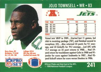 1990 Pro Set #241 JoJo Townsell Back