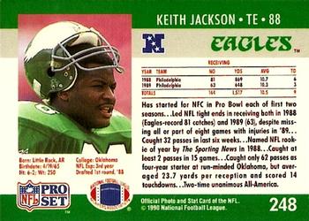 1990 Pro Set #248 Keith Jackson Back
