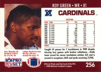 1990 Pro Set #256 Roy Green Back