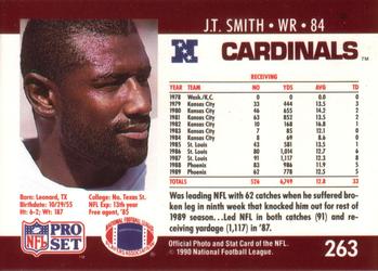 1990 Pro Set #263 J.T. Smith Back