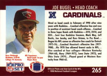 1990 Pro Set #265 Joe Bugel Back