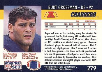 1990 Pro Set #279 Burt Grossman Back