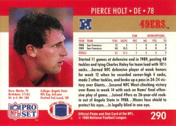 1990 Pro Set #290 Pierce Holt Back