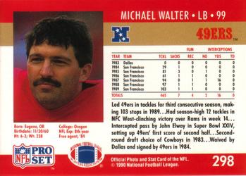 1990 Pro Set #298 Michael Walter Back