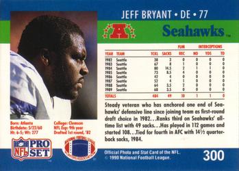 1990 Pro Set #300 Jeff Bryant Back