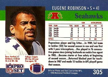 1990 Pro Set #305 Eugene Robinson Back