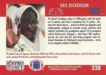 1990 Pro Set #338 Eric Dickerson Back