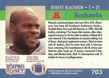 1990 Pro Set #703 Robert Blackmon Back